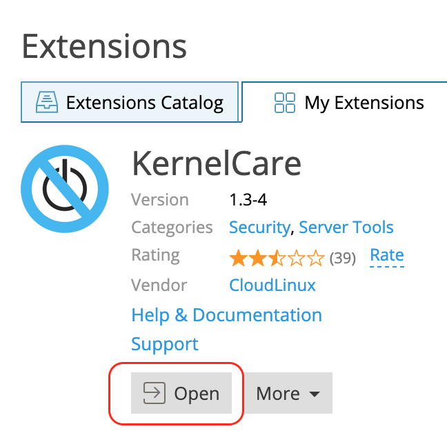Open kernel care extensions