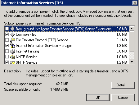 IIS enable File transfer protocol services