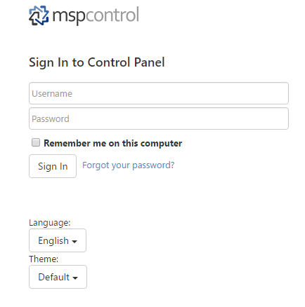 create new user account in MSP Control Panel