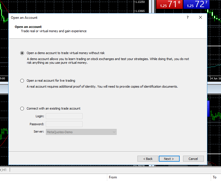 metatrader 5 open an account