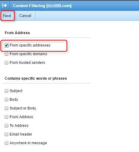 Content Filtering Rules Smartermail v15