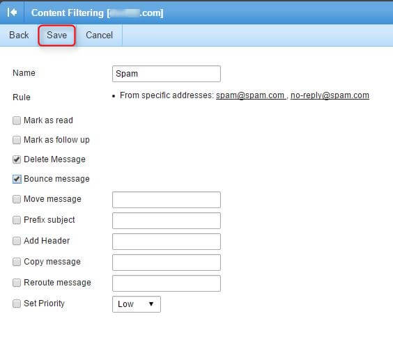Content Filtering Rules Smartermail v15