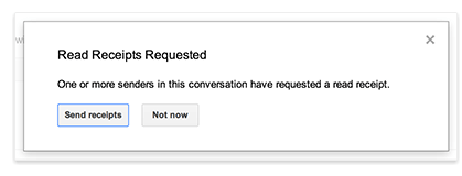 gmail read receipts requested