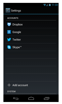 android settings menu