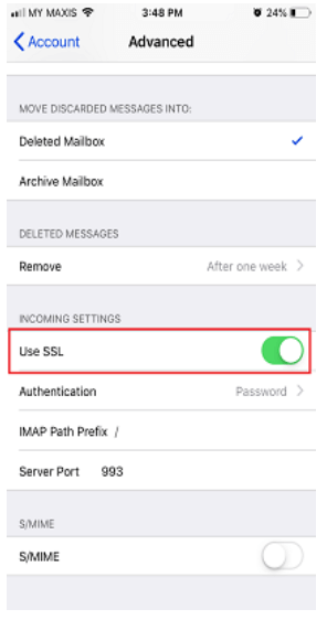 setup email account in iPhone