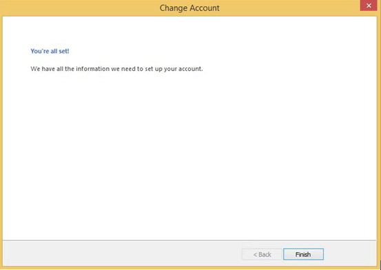 setup IMAP email account in outlook 2016