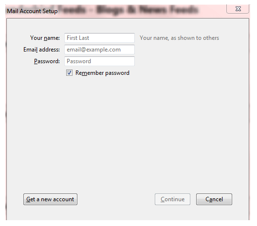 mail account setup mozilla thunderbird